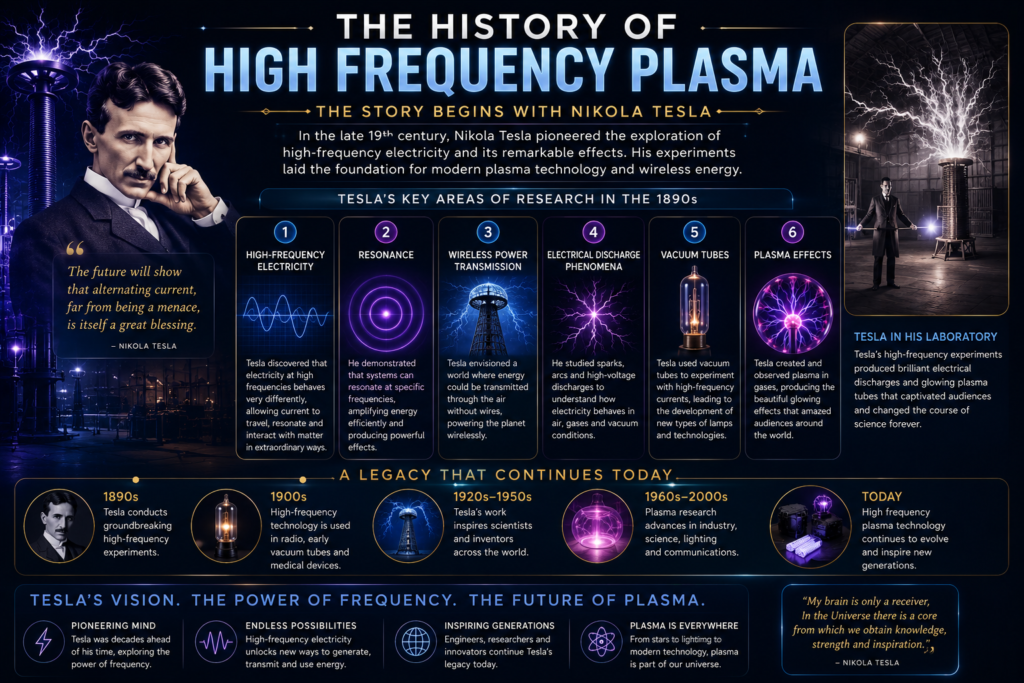 Nikola Tesla and high-frequency plasma