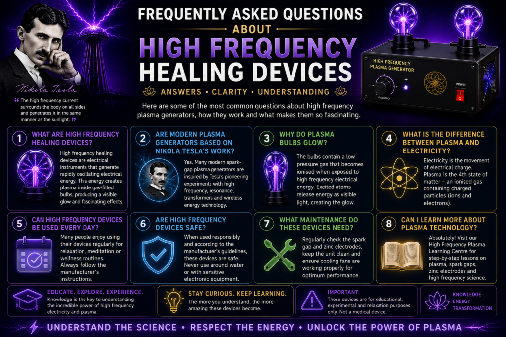 High frequency healing devices