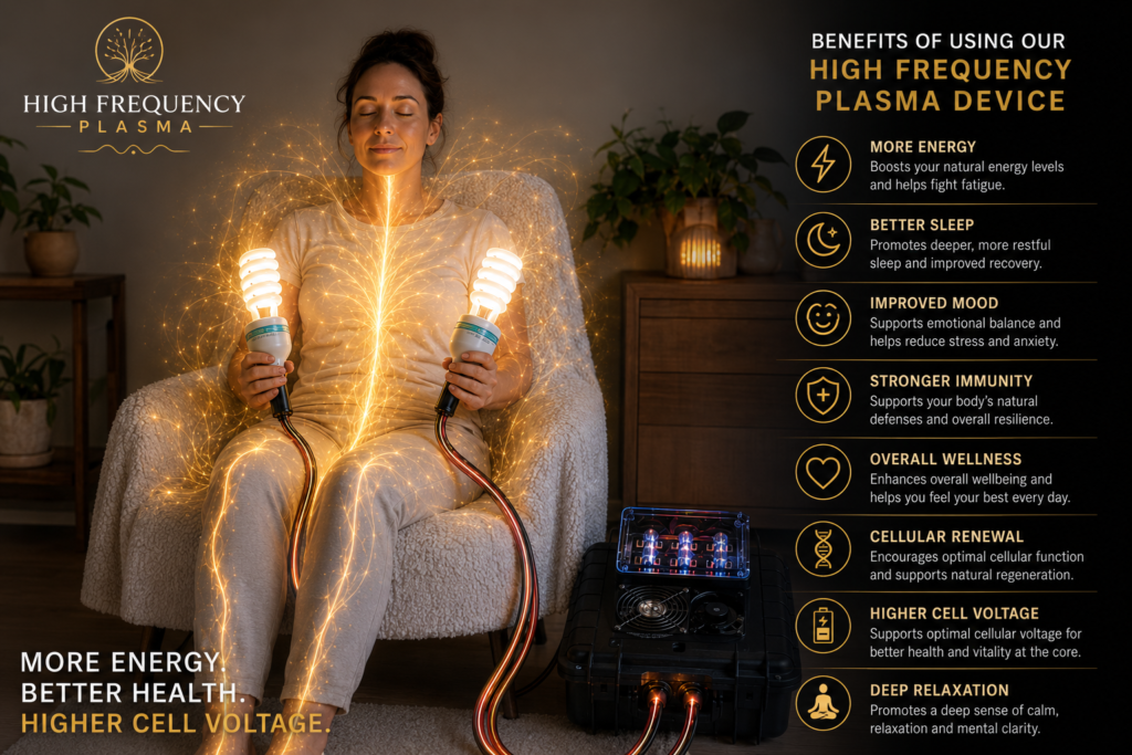 lady sat receiving high frequency plasma