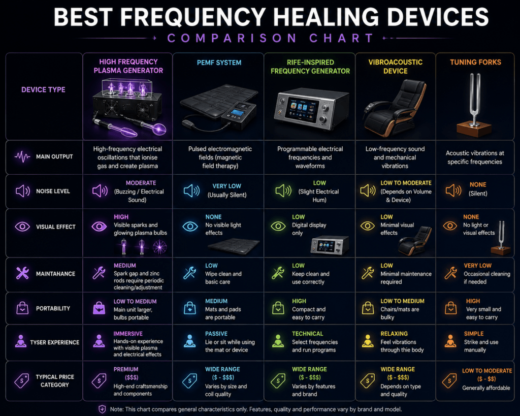 Best frequency healing devices comparison