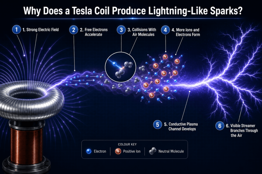 How Tesla Coil Streamers Form
