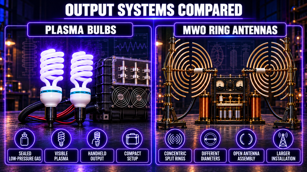 Plasma Bulbs vs. MWO Ring Antennas