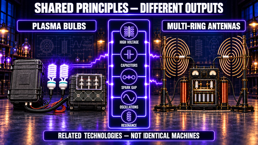 Tesla Plasma Generator vs Multiple Wave Oscillator Comparison