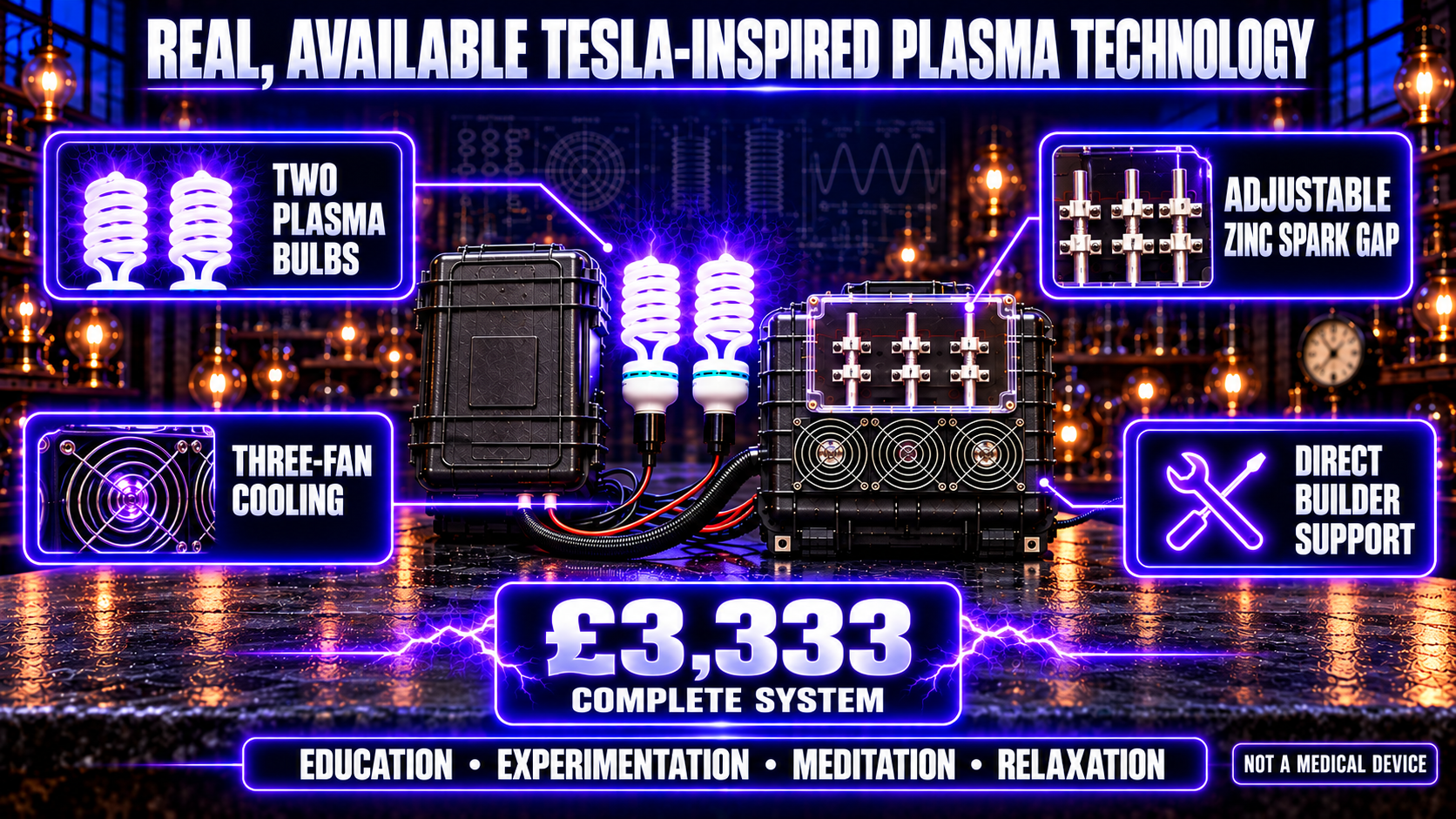 Tesla-Inspired Plasma Generator