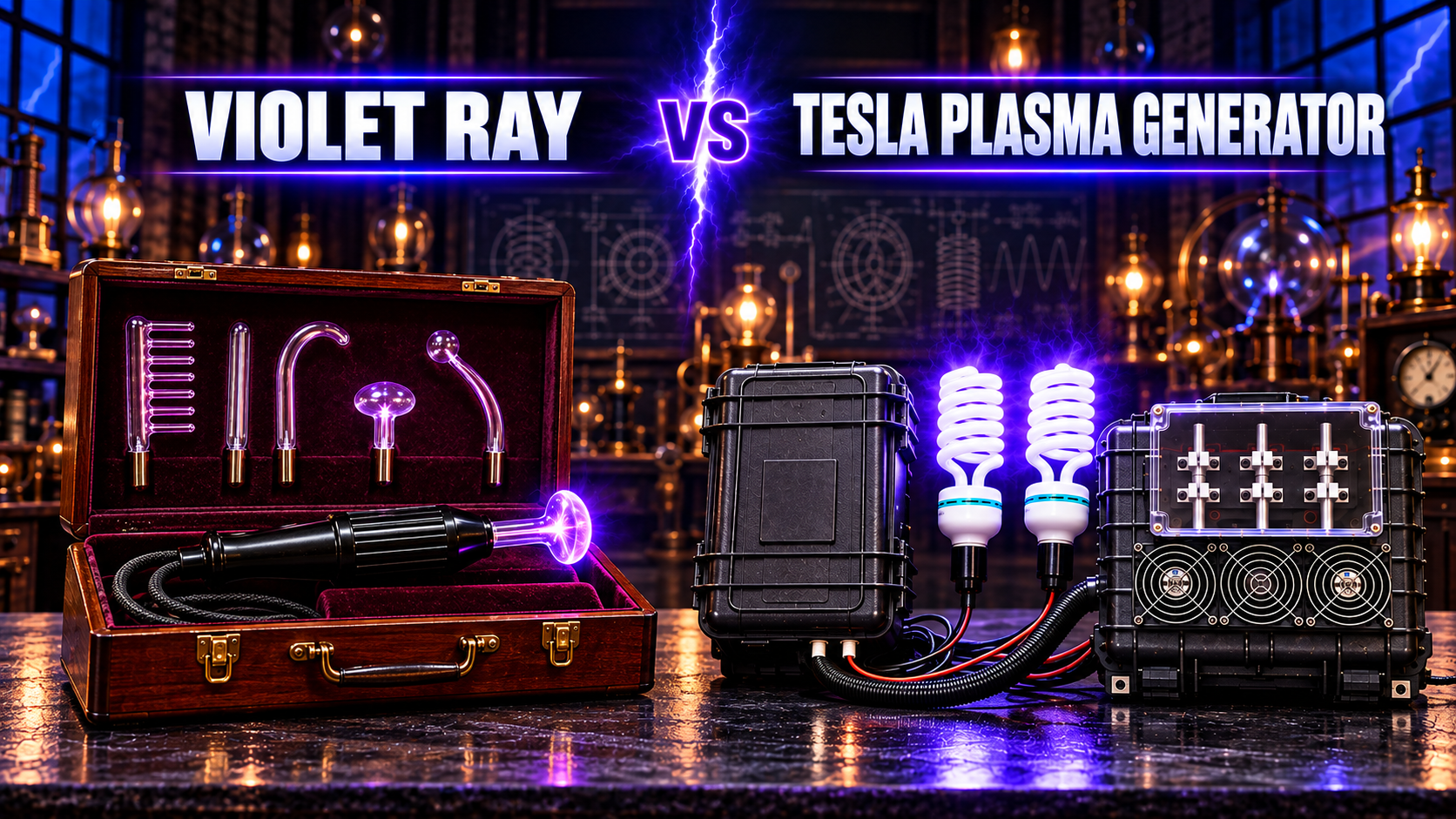 Violet Ray vs Tesla Plasma Generator